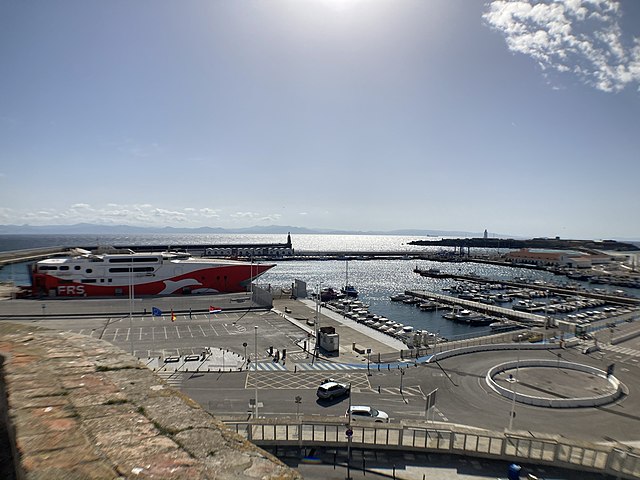 Panorama Puerto De Tarifa Spanien