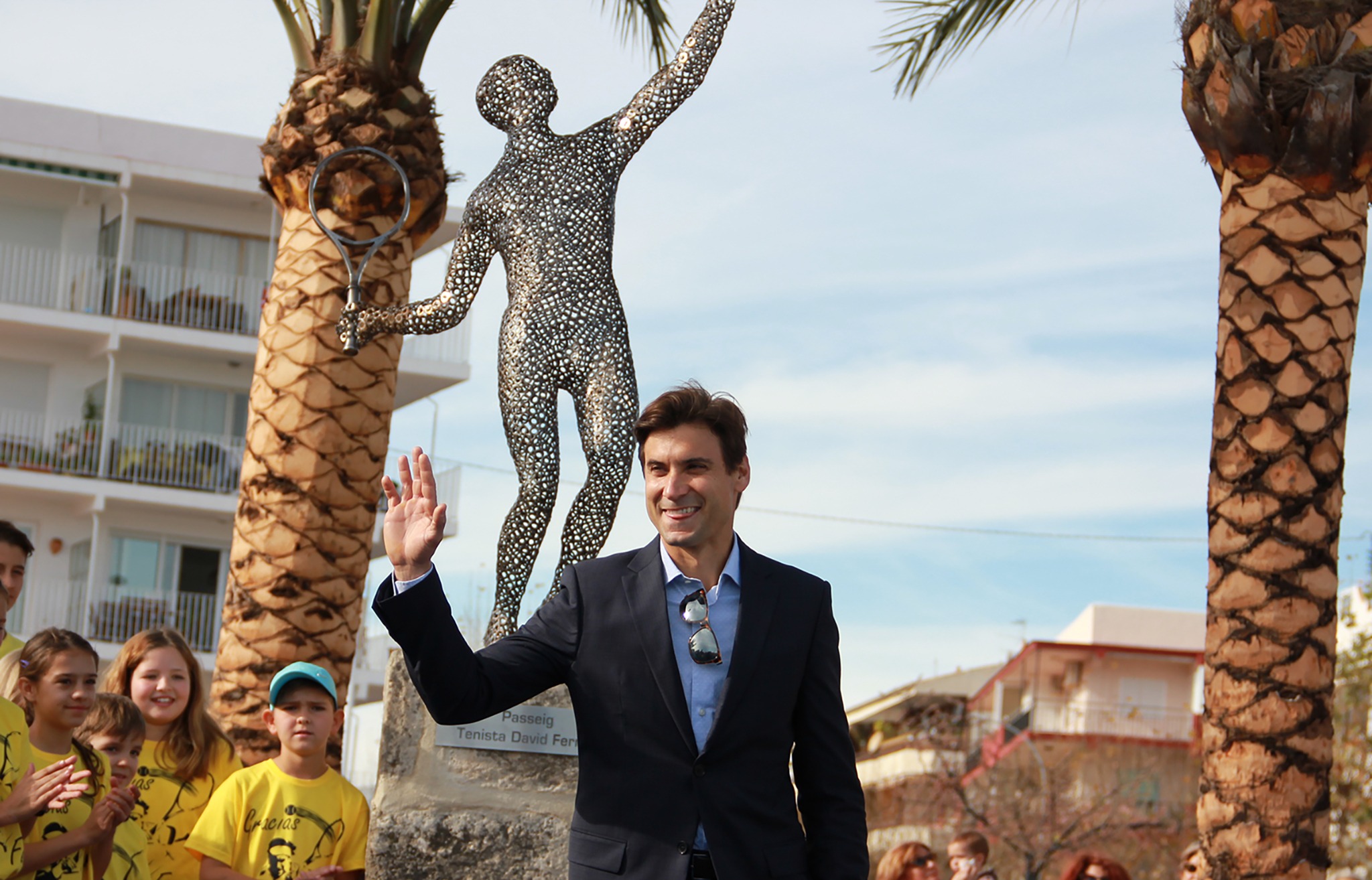 Vandals Damage Metal Statue Of Ex Tennis Star David Ferrer In His Home City On Spain's Costa Blanca