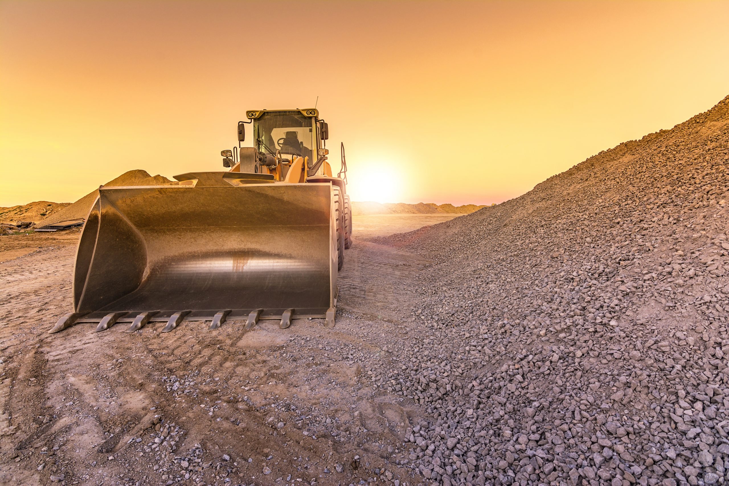 Excavator On The Road Construction Works. Machinery Needed For C