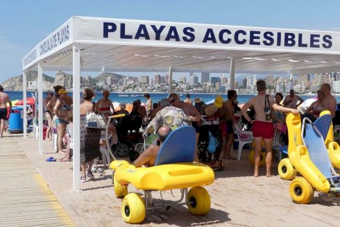 Benidorm Has Busy Summer At 'accessible Beach' Points On Spain's Costa Blanca