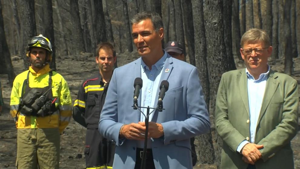 Pedro Sanchez To Declare Fire Ravaged Areas Of Spain's Valencia And Alicante As Disaster Zone