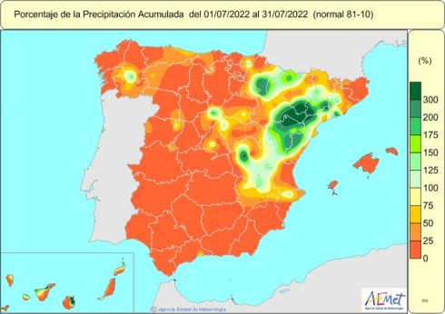 Rainfall Chart July Aemet