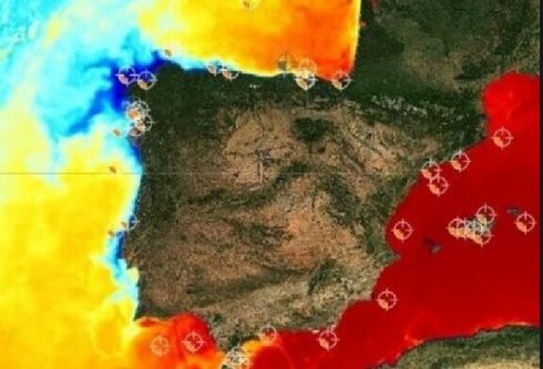 Sea Temps Spain Map