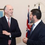 Gibraltar Chief Minister Fabian Picardo with UK Minister for Europe Leo Docherty