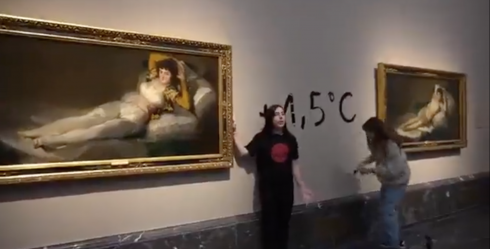 Environmental protestors glue hands to Goya paintings in Spain’s world-famous Prado Museum