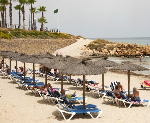 Loungers at Playa Flamenca