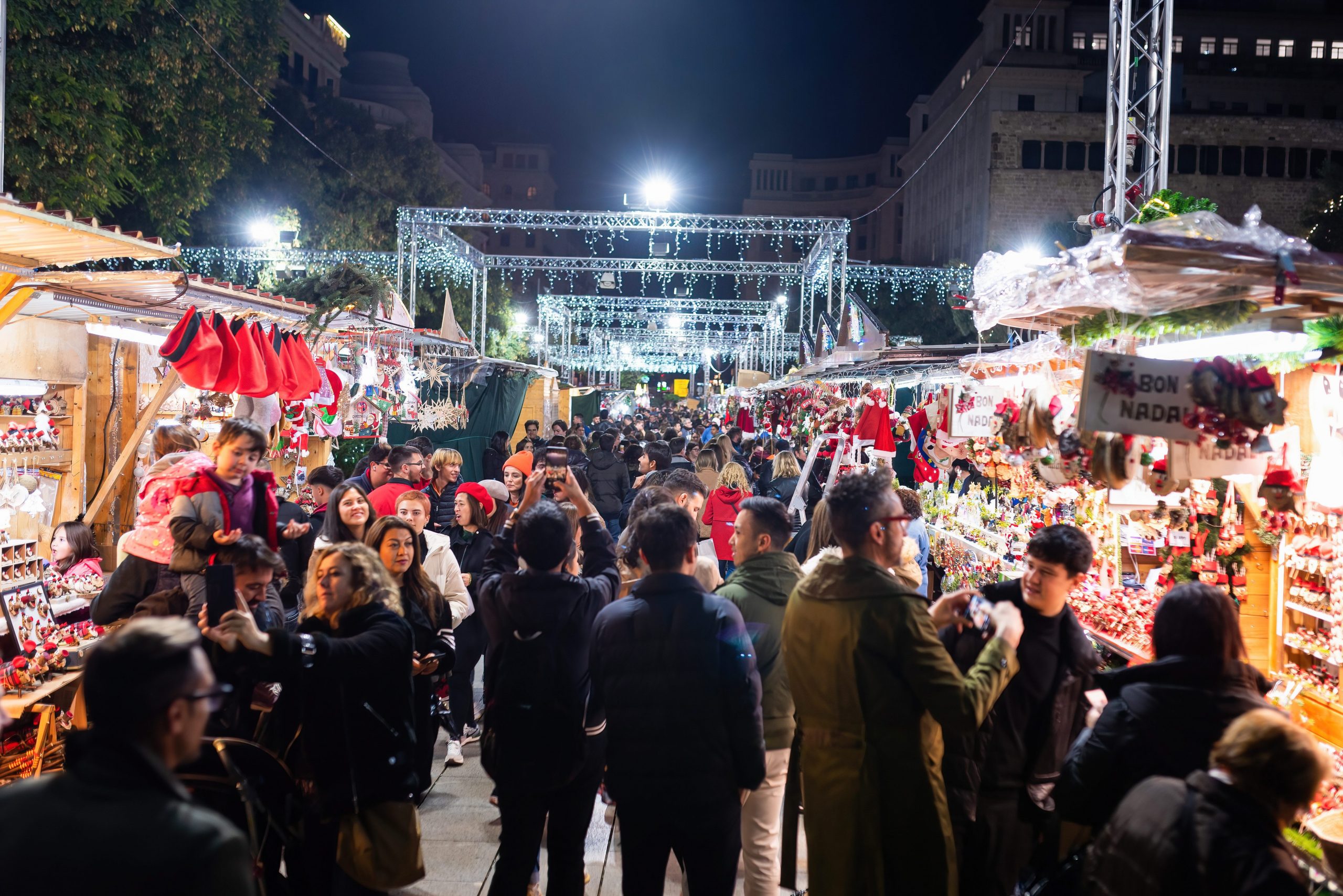 Christmas Lights In Barcelona, Spain 26 Nov 2022