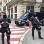 National Police officers in Barcelona