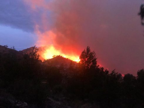 Forest Fire Forces Residents To Be Evacuated In Alicante Area Of Spain