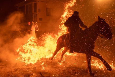 Las Luminaris Festival In San Bartolome De Pinares, Spain 16 Jan 2023