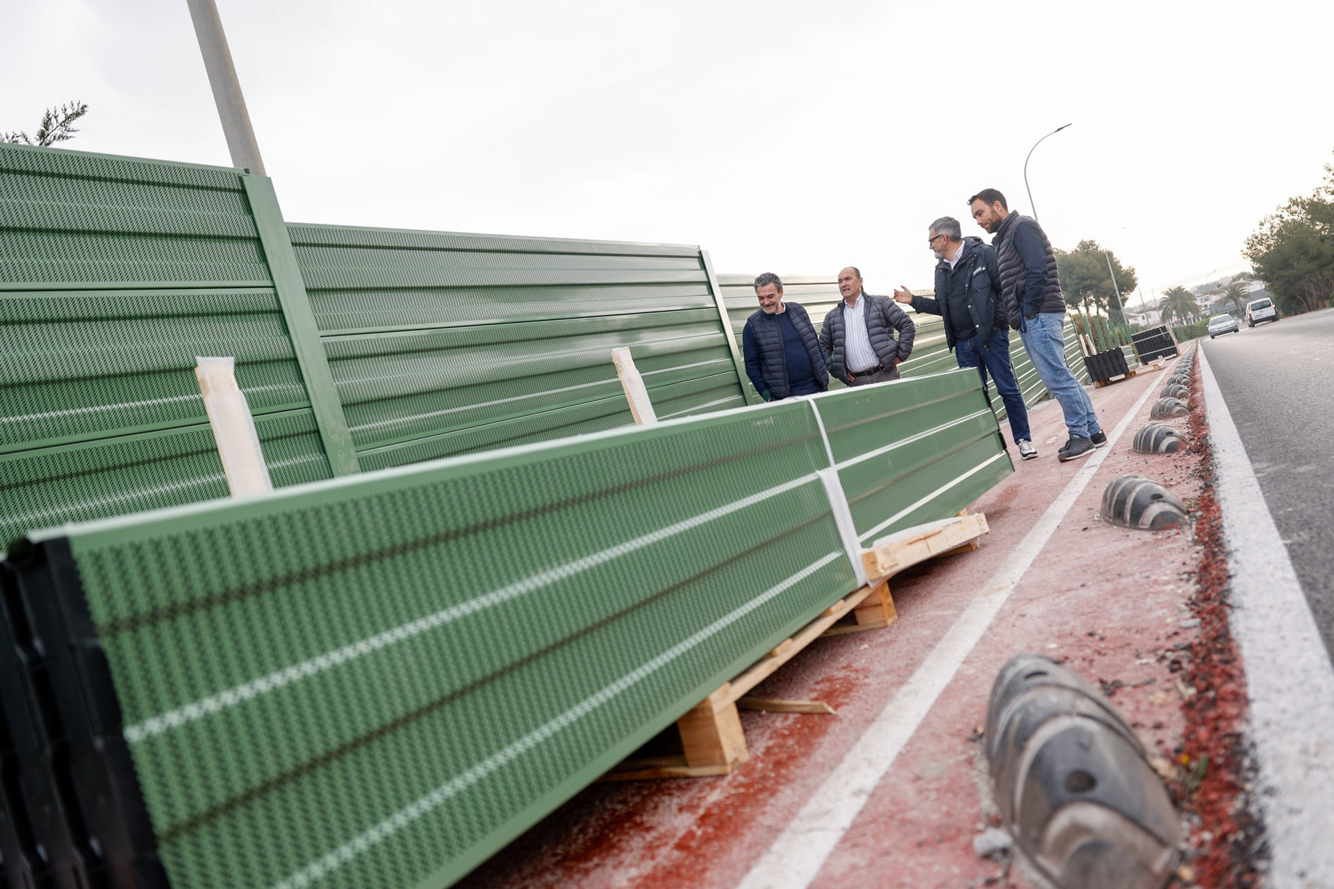 Acoustic Barriers Erected To Cut Noise Pollution On Costa Blanca Urbanisation In Spain
