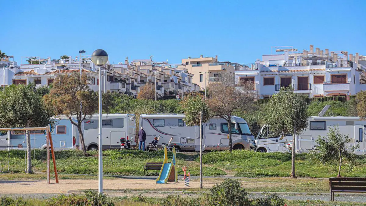 Wave Of Motorhomes Appear Close To Popular Costa Blanca Beach In Spain