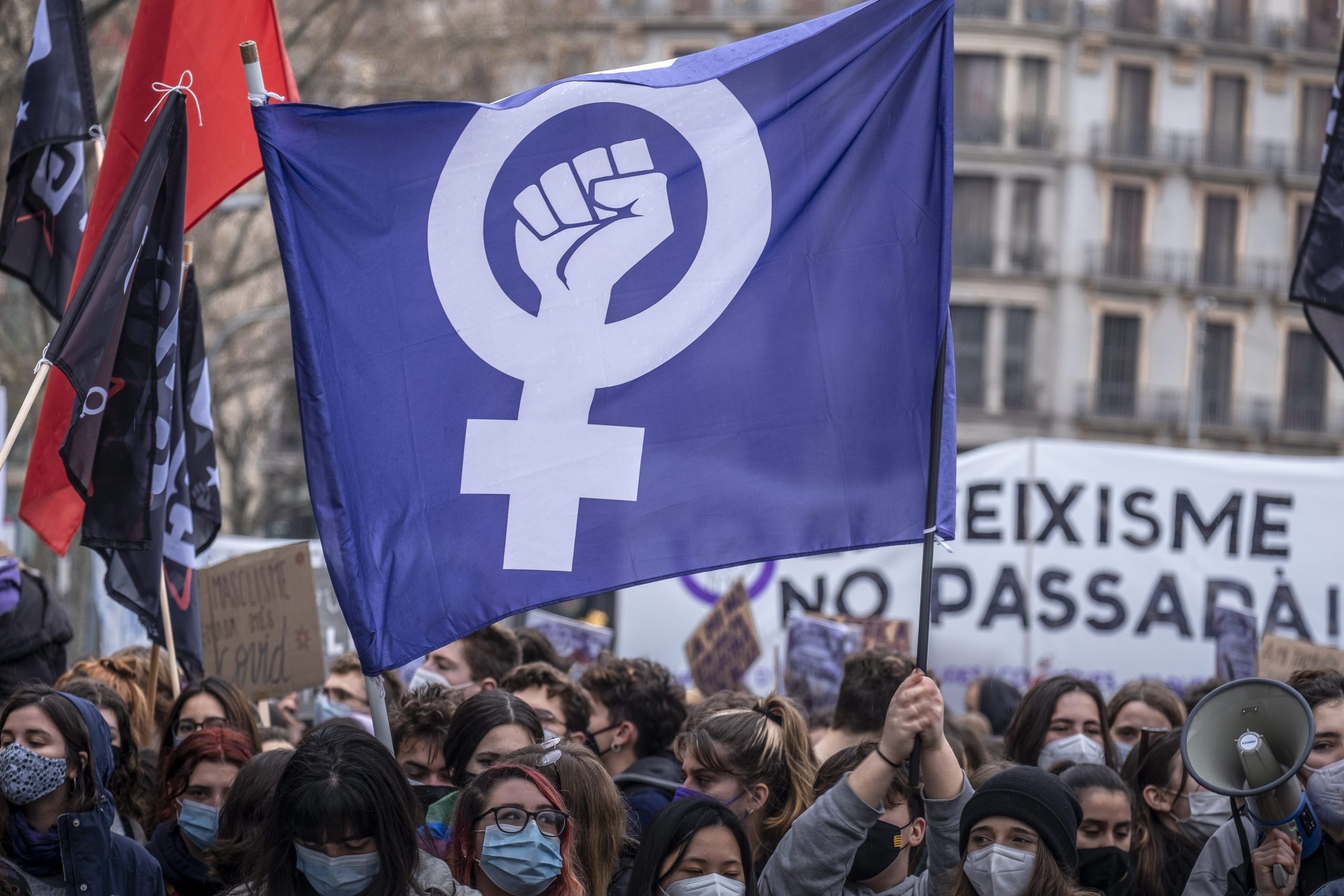 Feminist Demonstration In Barcelona 2021