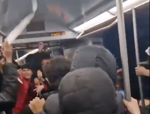 Fight on Madrid Metro