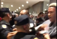 Watch: Spain’s riot police involved in scuffles with Peruvian national football team after not recognising players Scuffles between Spanish riot police and Peruvian footballers