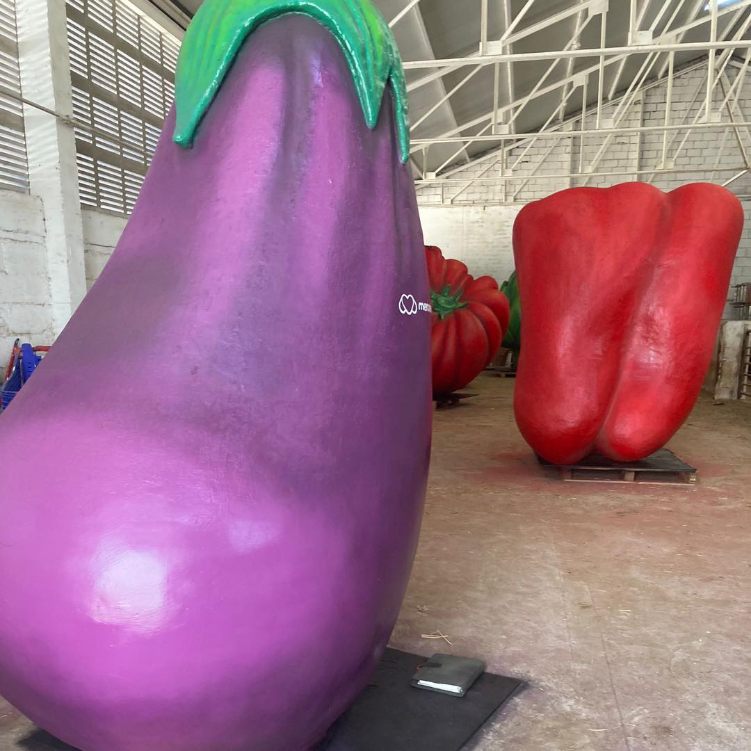 Why Giant Fruits And Vegetables Have Appeared Around Centre Of Spain's Valencia
