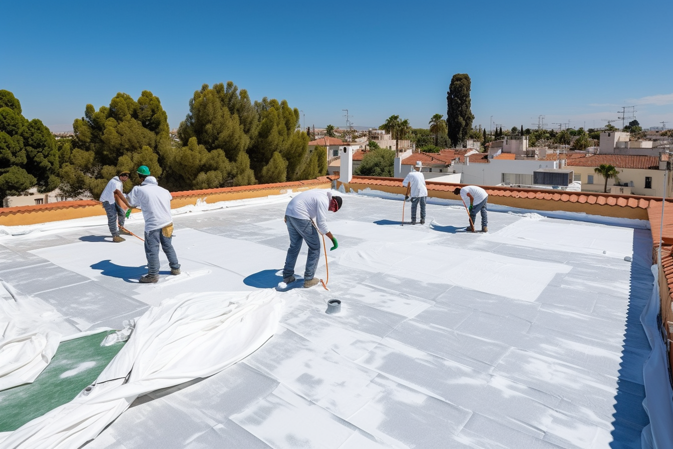 Chipperjo Membrane Roof Insultation Being Installed By A Flat R