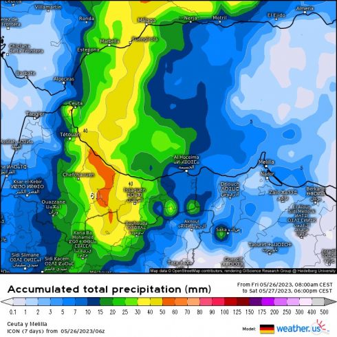 Gib Cadiz Rainfall Map