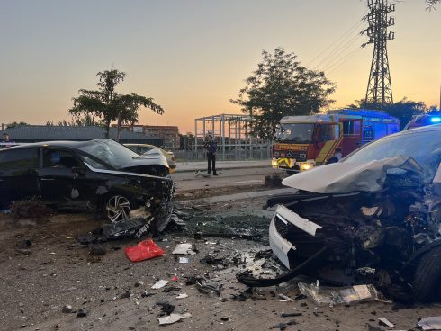 Car accident in Madrid