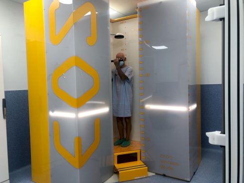 Vertical X Ray Scanner Being Used For First Time In A Public Hospital In Spain