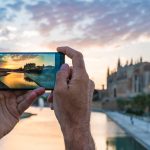 Men Using Her Smartphone For Take A Photo In Palma De Mallorca I