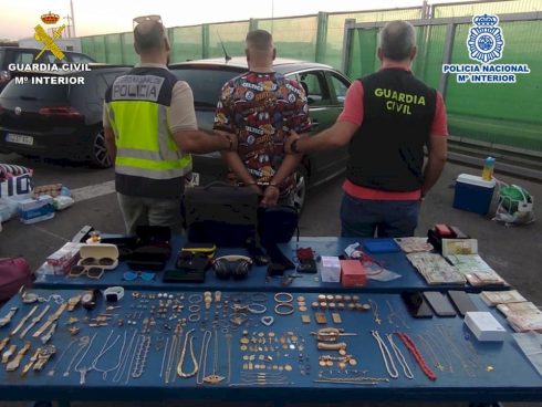 Police intercept thief boarding ferry on Spain's Costa Blanca with big stash of stolen loot