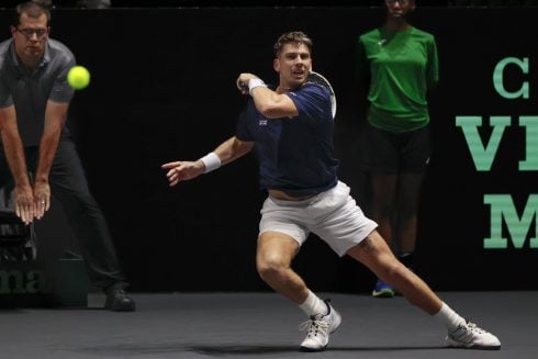 September 17, 2023, Manchester, Greater Manchester, United Kingdom: Cameron Norrie (GBR) in action against Ugo Humbert (FRA)