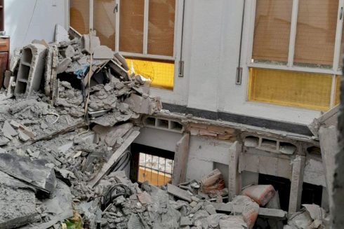 Builder, 57, miraculously survives after building collapses on him in Spain's Valencia