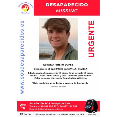 Missing person Alvaro Prieto