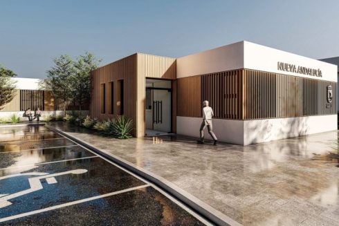 A mock-up of the new health centre in Marbella