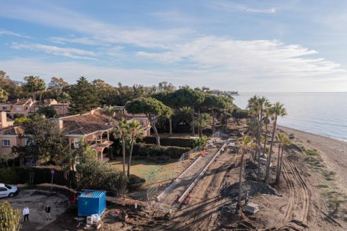 Coastal walkway is extended in Spain’s Estepona as a bridge is added over the Dos Hermanas stream