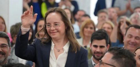 Woman with Down syndrome is praised around the world after being sworn into parliament in Spain following historic election win