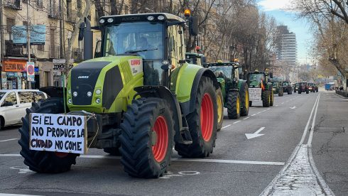 Farmers' protest in Madrid