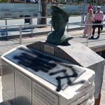 Nazi symbol is spray-painted on bust of British merchant in Alicante: Archibald Dickinson saved Republican families at the end of Spain’s Civil War