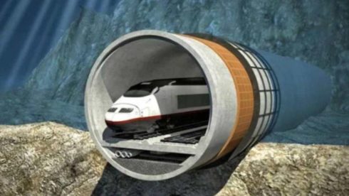 A mock-up of a possible tunnel running between Spain and Morocco