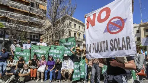 Hundreds join protest against controversial solar farm on Spain’s Costa Blanca that ‘threatens wildlife and 10,000 trees’