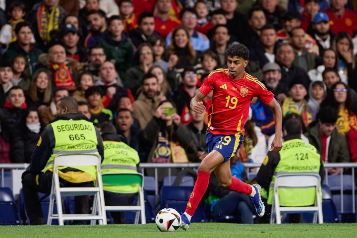 Spain’s teenage football sensation Lamine Yamal, 16, passes his school