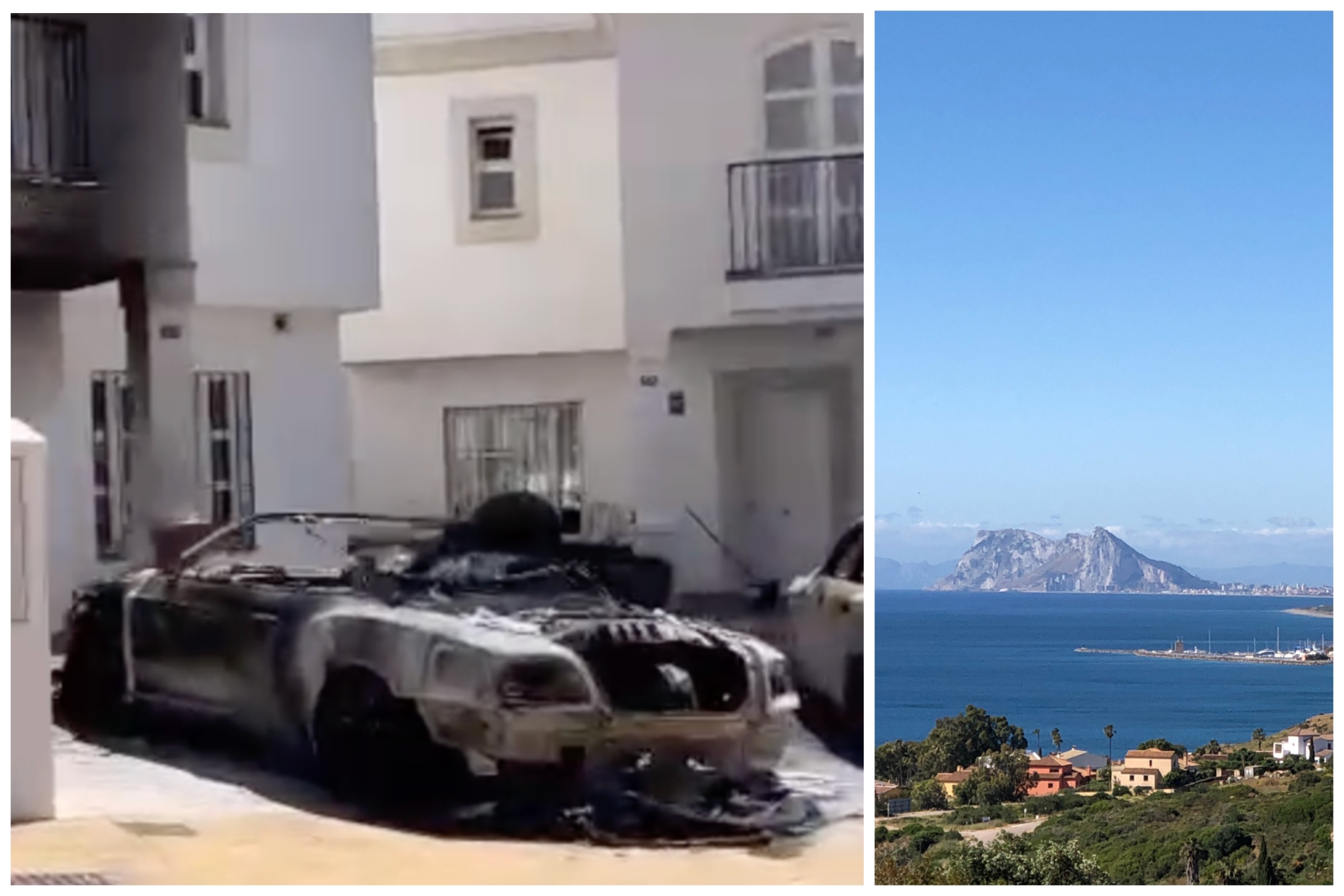 WATCH: Mysterious midnight blaze of €200,000 Bentley on Spain’s Costa del Sol raises eyebrows in Gibraltar