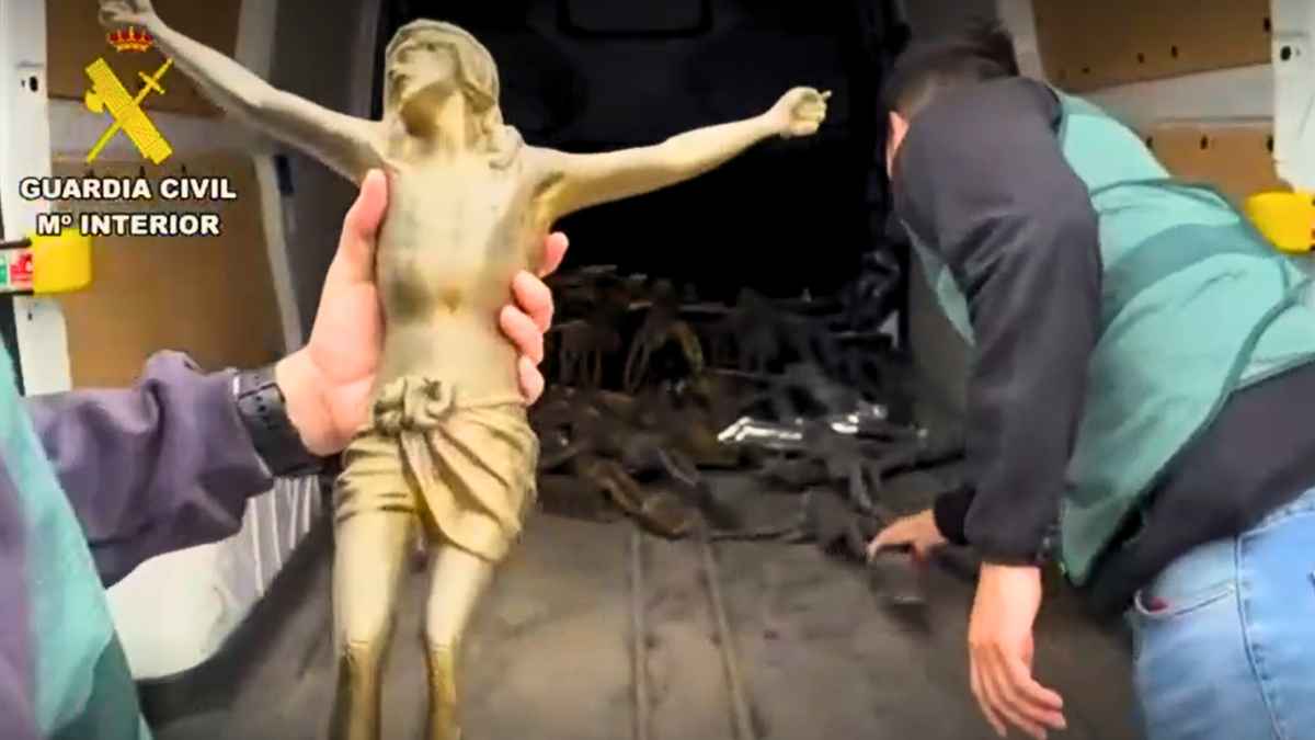 Police in Spain recover a TONNE of crucifixes that were stolen by cemetery raiders