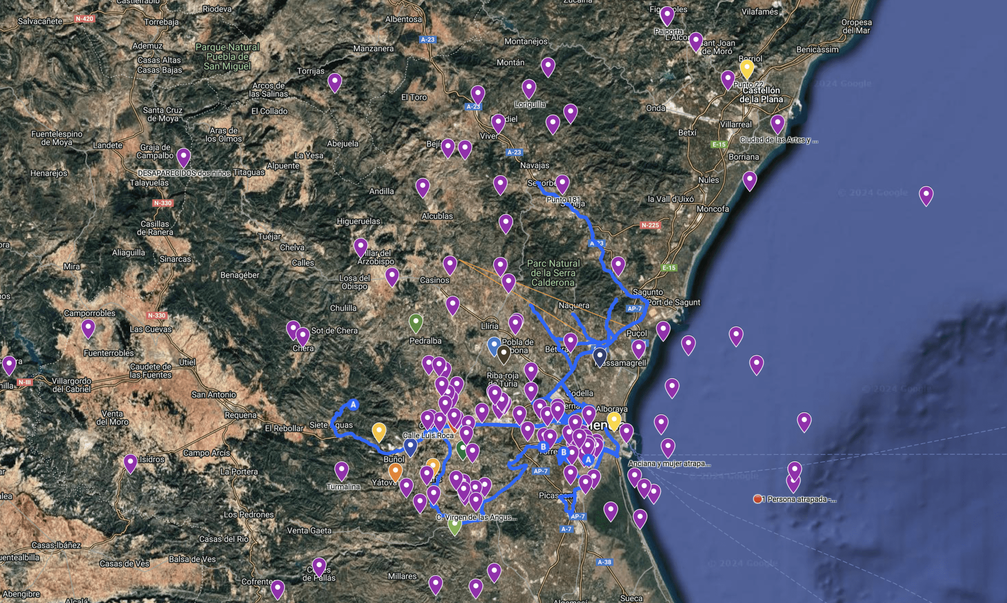 Interactive map of the missing in Valencia: Human toll of disaster is ...