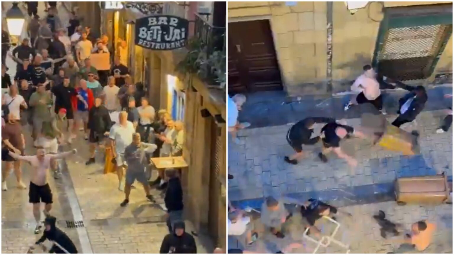 WATCH: Manchester United and Spurs hooligans clash in Spain ahead of ...