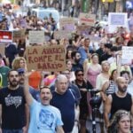 People protest about high property prices caused by mass tourism in Alicante