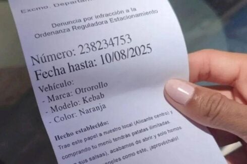 Police investigate hundreds of bogus parking tickets that advertised Alicante kebab shop