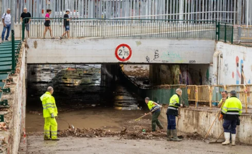 Heavy rain batters parts of Valencia exactly 11 months after flood disaster but no serious problems reported
