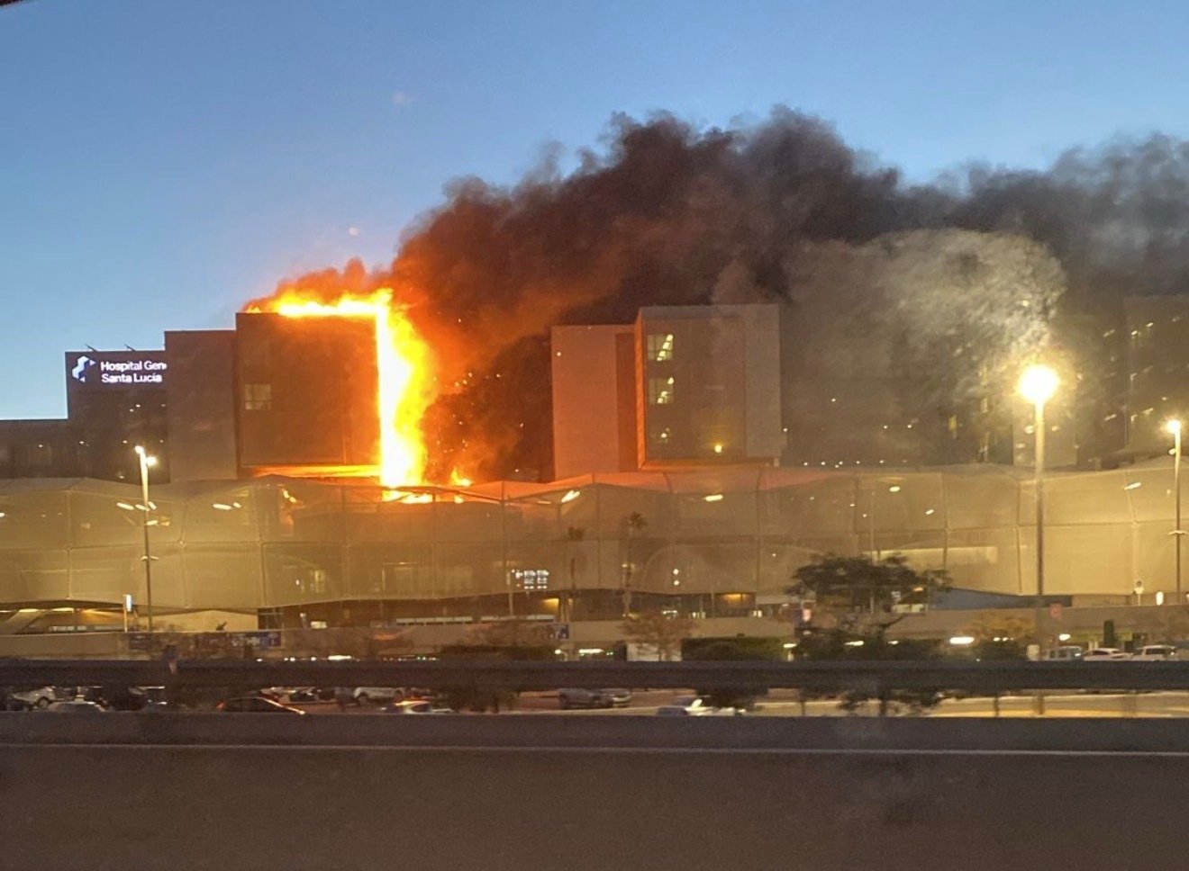 Discarded cigarette on rooftop terrace in non-smoking area was ‘likely’ cause of hospital fire in Spain’s Cartagena