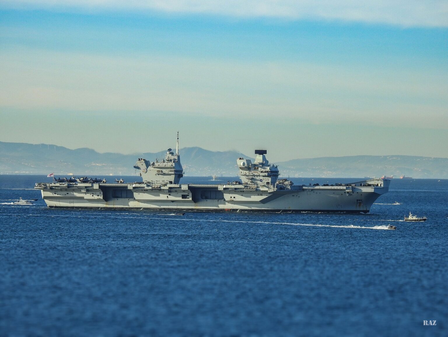 HMS Prince of Wales arrives in Gibraltar with carrier strike group