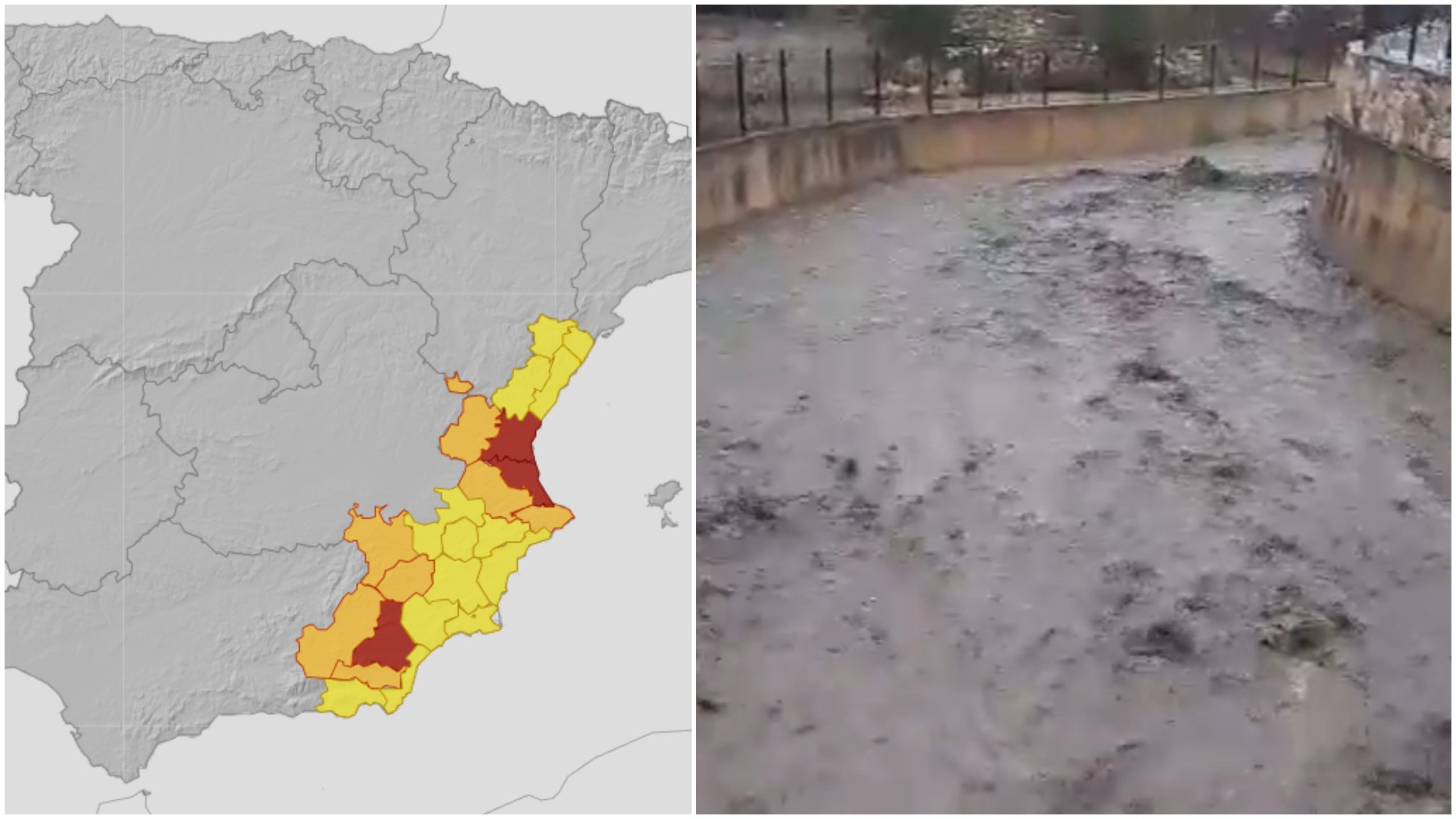 WATCH: Storm Emilia brings torrential storms to Spain as RED alert issued for Valencia and Andalucia – 250mm of rain could fall on Sunday with severe risk of flooding