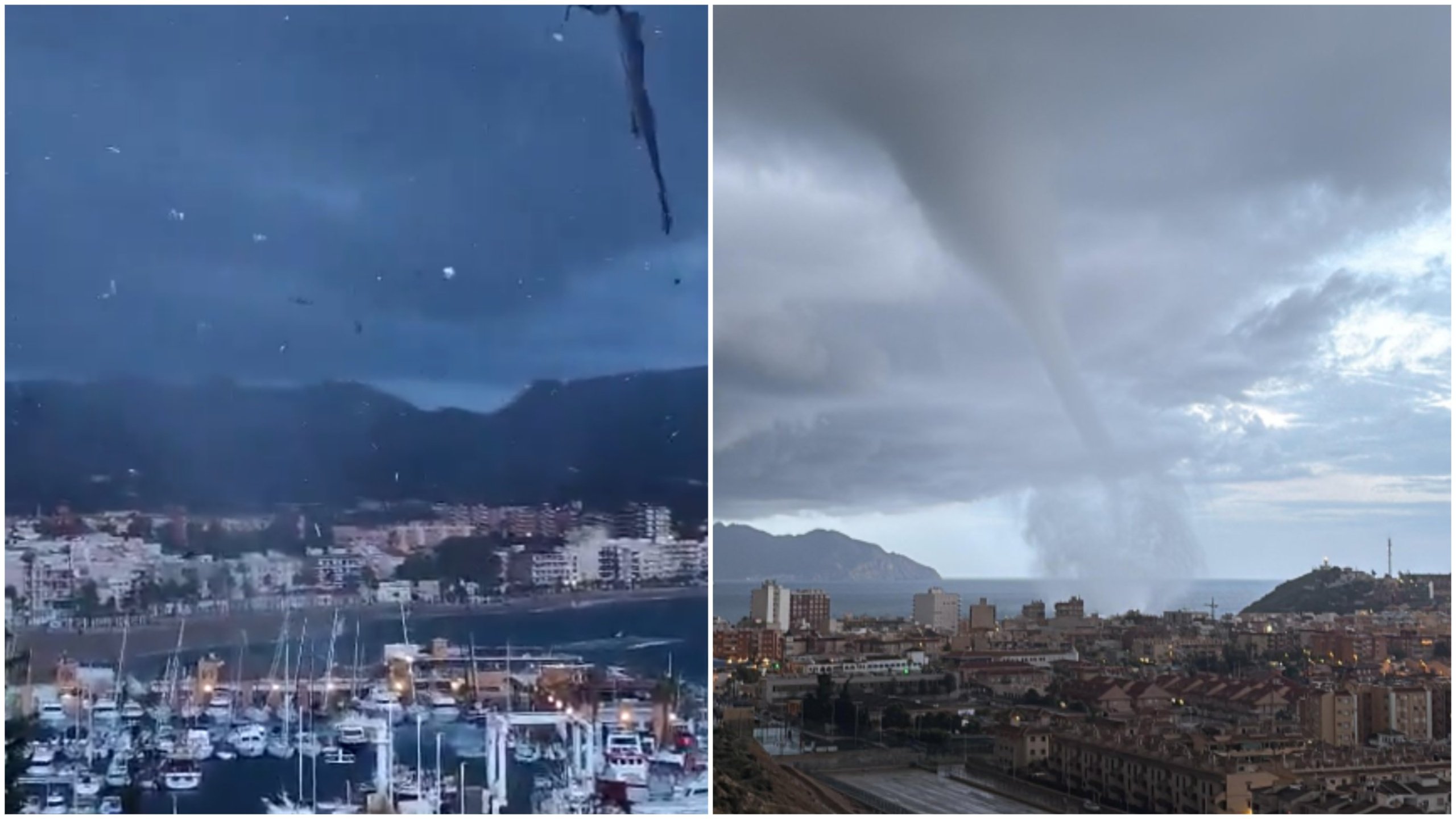 WATCH: Terrifying waterspout rips through popular Spanish seafront as death toll from stormy weekend continues to grow