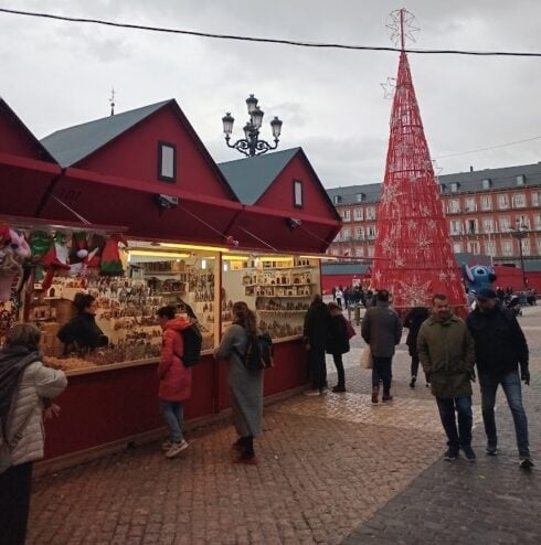 Christmas market in Madrid photo by Fiona Govan
