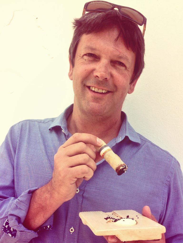 Jon Clarke with a tuna cigar at the Zahara bluefin festival